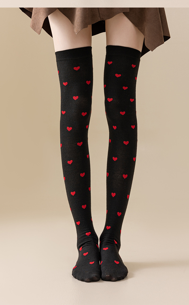 American Style Valentines Day Party Holiday Love Lips Over The Knee Socks